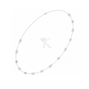 Collier à maillons en or massif 14 carats avec diamants de laboratoire de forme fantaisie, sertis clos, taille marquise et taille émeraude - Product Image 4