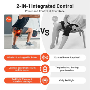 Rodillera de neopreno con terapia de luz roja LED personalizada con masaje vibratorio 660nm y 850nm con control táctil - Product Image 6