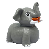Canard en caoutchouc personnalisé avec logo pieuvre, PVC, 9 cm, grande taille, canard lion, jouets de bain imprimés en gros pour bébés, jouets couineurs