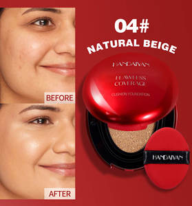 Base de Maquillaje Líquida con Cojín de Aire, 5 Colores, Envase Ovalado Rojo, Corrector Transparente, Reparación Facial, Base de Maquillaje Líquida Transfronteriza - Product Image 5