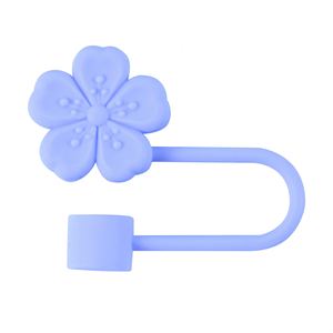 Nueva Tapa de Silicona para Pajitas con Diseño de Flor de Ciruelo, Tapón de Silicona de Grado Alimenticio, Cubierta de Silicona Suave a Prueba de Polvo para Pajitas de Vasos - Product Image 3