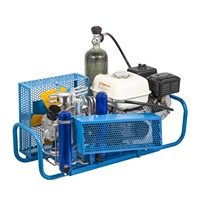 Compresseur d'air respiratoire électrique/à essence SCU100P 100L 3000-4500psi pour la plongée sous-marine et la lutte contre les incendies