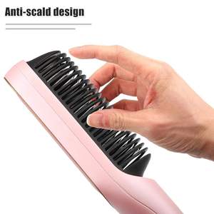 Brosse lissante électrique ionique en céramique à chauffage rapide avec 6 réglages de température, compacte et portable pour la maison et les voyages - Product Image 4