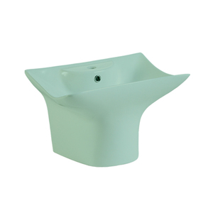 Lavabo de salle de bain en porcelaine, lavabo en céramique artistique à trou unique, 5 mm d'épaisseur, anti-décoloration, garantie 5 ans, 9L - Product Image 5