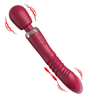 Alta calidad 3 <span class=keywords><strong>Motor</strong></span> 10 Vibración 5 Empuje Potente Vibrador Varita Masajeador Punto G Consolador Estimulador de clítoris Juguetes sexuales para adultos - Product Image 1