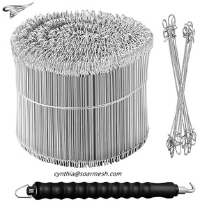 Alambre de amarre de doble lazo galvanizado por inmersión en caliente/alambres de amarre de barras de refuerzo amarre de alambre de torsión/Alambre de amarre de barra 16 <span class=keywords><strong>Ga</strong></span> 8 "alambre de fijación de lazo - Product Image 4