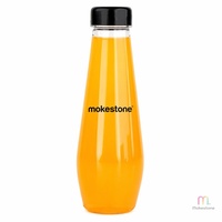 Bouteille carrée en PET transparent de 350 ml (12 oz) pour boissons, avec bouchon à vis, en plastique de qualité alimentaire, vente en gros