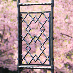 Arche de jardin en métal robuste avec revêtement PE 240x200x40cm, support pour plantes grimpantes d'extérieur, décoration de mariage et de fête - Product Image 4