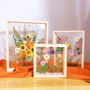 Solid Wood Acrylic Specimen <b>Photo</b> <b>Frame</b> <b>Double</b>-Sided Transparent Rectangular Tabletop Display <b>Frame</b> For DIY 3D Picture Art - Product Image 2