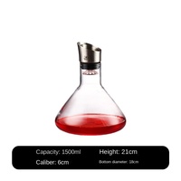 INS style lumière luxe cristal verre vin carafe moderne en acier inoxydable cascade distributeur de vin pot de vin en gros