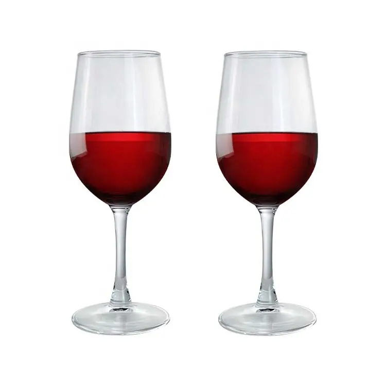 Tasse à boire en verre avec logo personnalisé gobelets rouges verre à vin tasse en verre à vin rouge