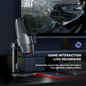 Gooermi A23 RGB USB Condenser <strong>Microphone</strong> for PC, PS4, <strong>PS5</strong> and Mac, Anti-Vibration Shock Mount - Product Image 1