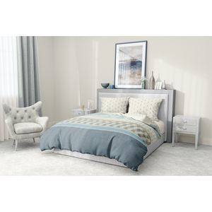 Juego De funda De edredón De tamaño francés doble mostaza De Rotterdam 52% algodón 48% Poli 30x30x76x56 pigmento impreso Housse De Couette 240x220cm - Product Image 5