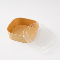 Boîte à lunch rectangulaire jetable en papier kraft biodégradable pour la restauration, idéale pour les sushis et les collations