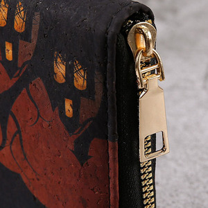 2026 Frauen Multifunktion ale Lange Brieftasche Modische Wickelt asche Student Geschenk Kork Reiß verschluss Karten halter Tragbare Geldbörse - Product Image 6