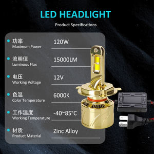 <span class=keywords><strong>DLS</strong></span> 20 NOUVEAU Phare LED haute puissance H4 DC 12V 240W 6000K pour voiture, ampoule pour H13 9004 9007 - Product Image 6