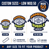 Écusson brodé personnalisé pour le jour du match de football, motif soda scintillant, thermocollant pour équipement des fans de l'équipe