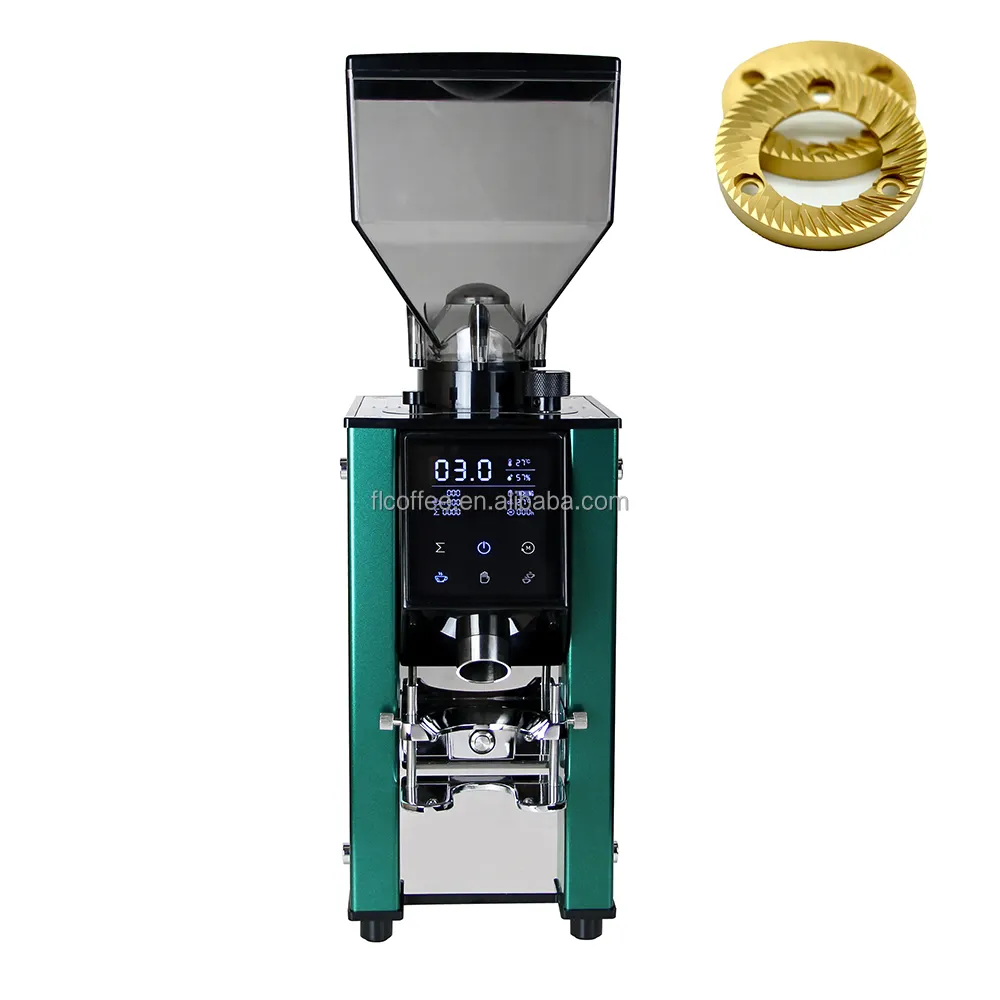 Profesyonel 58mm Espresso kahve değirmeni sabotaj dokunmatik ekran ile Espresso fasulye makinesi satılık otomatik kahve çekirdeği öğütücüler