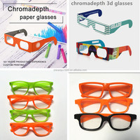 Lunettes 3D Chromadepth Shutter pour Golf miniature, avec séparation des couleurs et profondeur optique, en papier et plastique, pour écran virtuel de 50 à 80 pouces