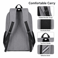 Sac à dos pour ordinateur portable Oxford, sac d'affaires pratique, sac à dos de voyage léger pour les trajets quotidiens, le travail au bureau et les courts voyages en plein air