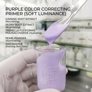 Prebase de Maquillaje de Marca Privada OEM ODM, Loción Base Correctora de Color Morado, Hidratante e Iluminadora - Product Image 1