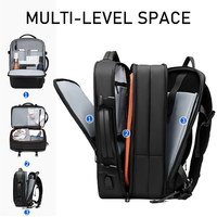 Sac à dos pour ordinateur portable tendance, élégant, durable, 17 pouces, extensible, imperméable, avec port USB, pour hommes et femmes, pour les voyages et les loisirs