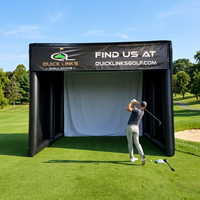 Clôture gonflable de simulateur de golf de tente de simulateur de golf de cage portative commerciale de simulateur de golf avec l'écran à fort impact
