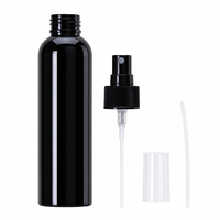 Flacon pulvérisateur à fine brume en PET noir de 120 ml, portable, pour désinfectant à l'alcool, désodorisant pour animaux de compagnie, vaporisateur pour chaussures, avec bouchon transparent, OEM