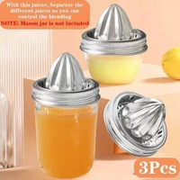 XFY Presse-agrumes manuel portable en acier inoxydable 304, écologique, pour oranges et citrons, 3 pièces, compatible lave-vaisselle