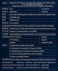 X55 POWKIDDY 5,5 PULGADAS 1280*720 Pantalla IPS RK3566 Consola de juegos portátil Consola <span class=keywords><strong>retro</strong></span> de código abierto - Product Image 6