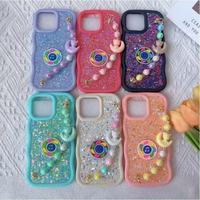 Coque de téléphone magnétique en gel de silicone QY Redmi 13C/15C/14C 15 16 17, motif papillon coloré arc-en-ciel, paillettes, motif diamant