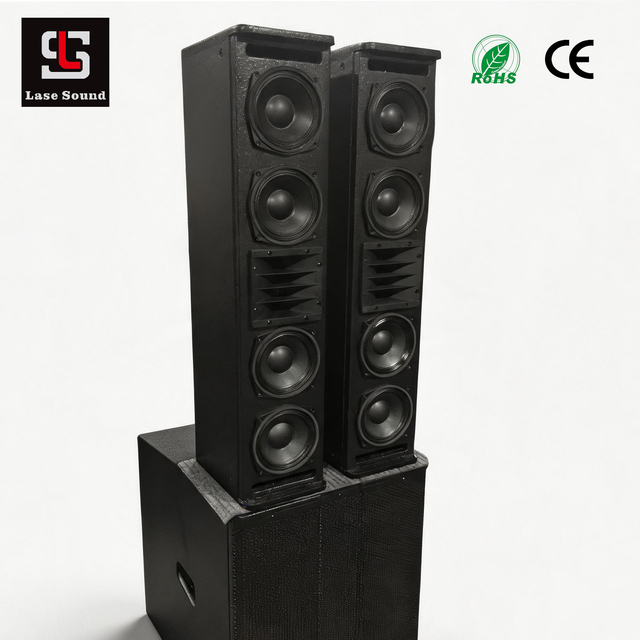 LA-H6 4*6.5 Inch Neodymium 4 Ohm PA Column Speaker Box Line Array System Active Speaker