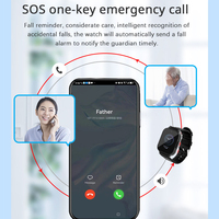 Personnes âgées 4G Smart GPS Tracker montre bidirectionnelle voix IP67 étanche SOS Bracelet de détection de chute d'urgence pour les personnes âgées GPS voiture