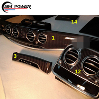 Accessoires de Modification de voiture en gros, ensemble d'intérieur de luxe, pièces de voiture décoratives en Fiber de carbone, Kit de garniture intérieure, classe S W222 320
