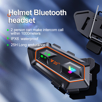 Intercom moto Y20-2x pour deux personnes, portée 800m, sans fil Bluetooth, écouteurs de casque de haute qualité avec suppression du bruit CVC