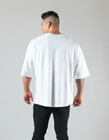 T-shirt Oversize en Coton Personnalisé pour Hommes – Collection Été 2026 – Vente en Gros – T-shirts Homme Grande Taille à Épaules Tombantes