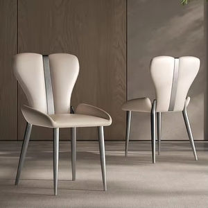 Chaise de salle à manger en cuir de style <span class=keywords><strong>scandinave</strong></span> moderne et minimaliste, chaise de salle à manger de luxe pour la maison - Product Image 2