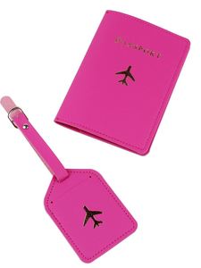 Juego de Etiquetas para Equipaje, Funda de Pasaporte de Cuero PU, Cartera, a la Moda, Impermeable, Antirrobo, Delgada, para Viajes, para Hombres y Mujeres - Product Image 3