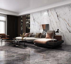 Mur de <span class=keywords><strong>balcon</strong></span> en céramique Design délicat Style innovant 1200x2400x6mm Carreau de porcelaine Pierre frittée blanche pour sol et murs - Product Image 3