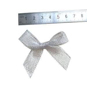 <span class=keywords><strong>LB12</strong></span> Offre Spéciale fait à la main cadeaux emballage Lurex argent brillant ruban à paillettes nœud - Product Image 1