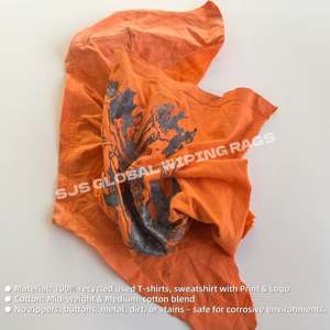 Chiffons de nettoyage industriels en coton de haute qualité, imprimés et colorés, IMPA 232909, pour atelier - Product Image 4