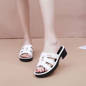Women's Summer Breathable High <b>Heel</b> Slip-On Sandals with Soft Sole and Non-Slip Design - Product Image 5
