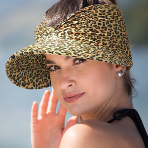 Casquette <span class=keywords><strong>de</strong></span> soleil unisexe respirante imprimée à large bord, protection UV, visière ouverte pour l'été, la plage, la natation, utilisation toutes saisons - Product Image 2
