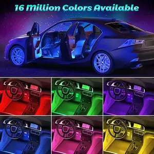 For Car Lighting System Indoor Atmosphere Light Ambient Lighting Car With 1 Pcs APP Remote Voice Control Car LED