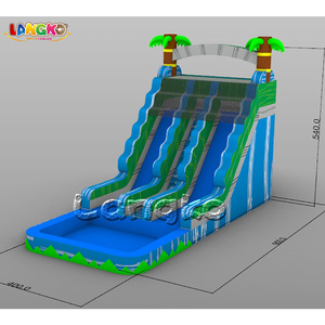 Toboggan aquatique <span class=keywords><strong>gonflable</strong></span> palmiers tropicaux commercial 18 OZ PVC Toboggan aquatique Location de fêtes Toboggan <span class=keywords><strong>gonflable</strong></span> <span class=keywords><strong>pour</strong></span> enfants et adultes - Product Image 5