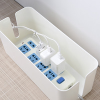 Boîte de rangement pour prises électriques en plastique imperméable pour la maison, avec couvercle, pour la gestion des câbles et la protection des cordons d'alimentation