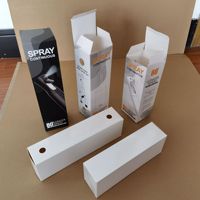 Boîte d'emballage personnalisée en carton blanc recyclé avec pelliculage mat pour flacon de parfum vide de 4 oz, 5 ml à 500 ml