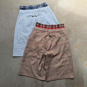 Pantalones Cortos a Cuadros Personalizados de Fabricante, con Doble Cintura Elástica, de Algodón y Lona, Estilo Holgado para Hombre - Product Image 3