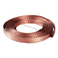 Câble de mise à la terre pour borne de recharge en cuivre étamé tressé ou nu de 16/25/50 mm² TXZ-16/25/50 T2 en cuivre rouge