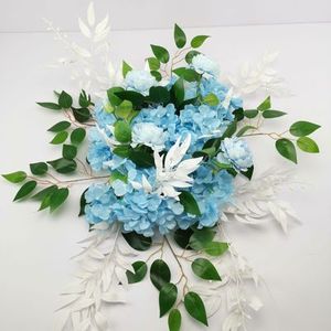 تصميم جديد لعام 2023 لقوس الزفاف المثلثي من زهور الأزاليا، خلفية للمسرح ونافذة ومنطقة استقبال مع ترتيب زهور اصطناعية - Product Image 3